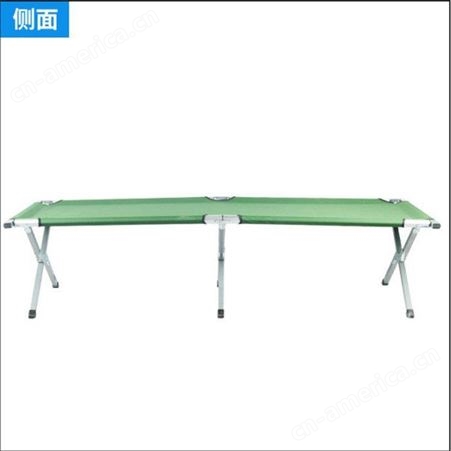 训练折叠床 便携式易携带钢管加固床 军绿布面单人床